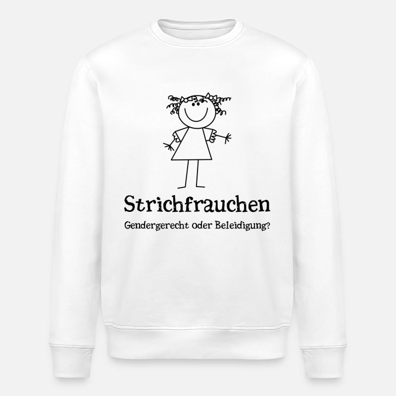 strichfrauchen schwarz - Stanley/Stella Unisex Bio-Sweatshirt ROLLER - Weiß