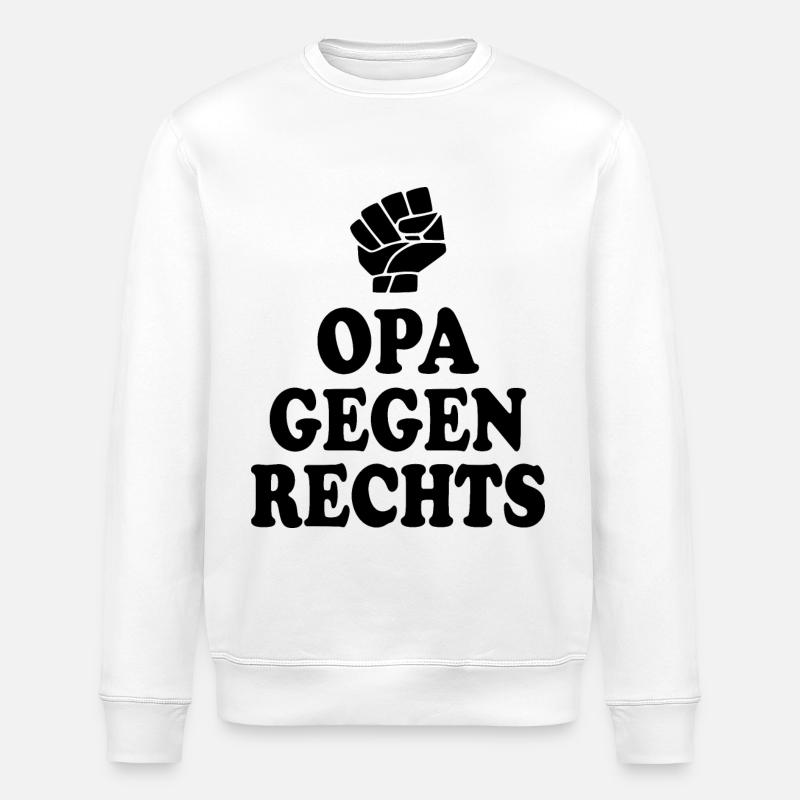 Opas gegen rechts - Stanley/Stella Unisex Bio-Sweatshirt ROLLER - Weiß