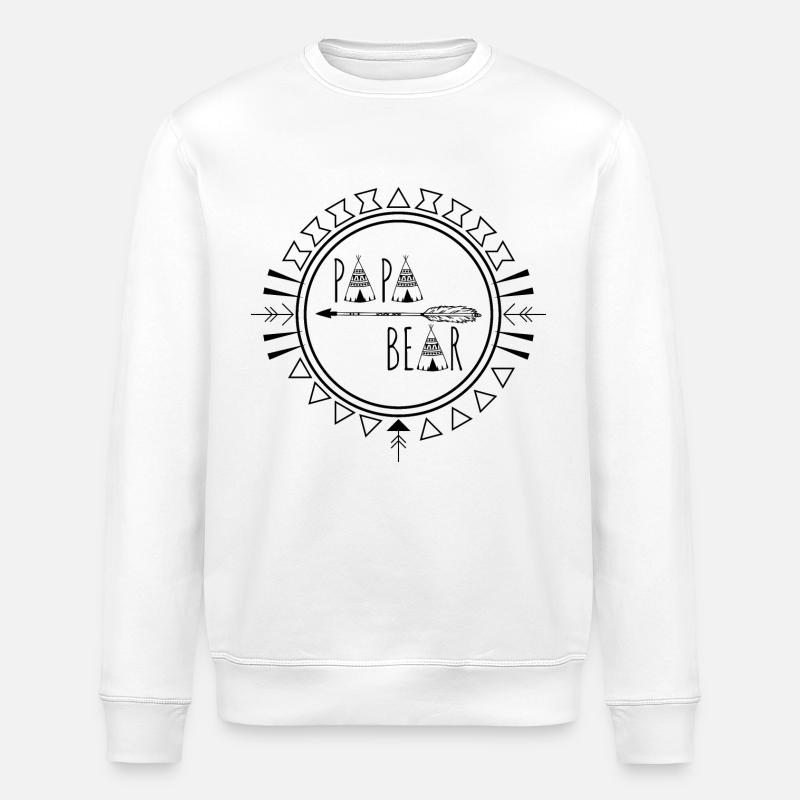 Papa Bear - Stanley/Stella Unisex Bio-Sweatshirt ROLLER - Weiß