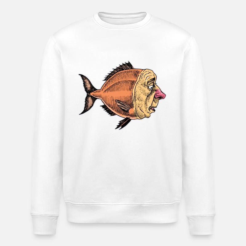 PAYASO-FISCH - Stanley/Stella Unisex Bio-Sweatshirt ROLLER - Weiß