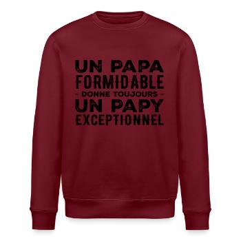 Terrific Dad Gives an Exceptional Grandpa - Stanley/Stella ROLLER Unisex Organic Sweatshirt - white - Front - Nik (191cm)