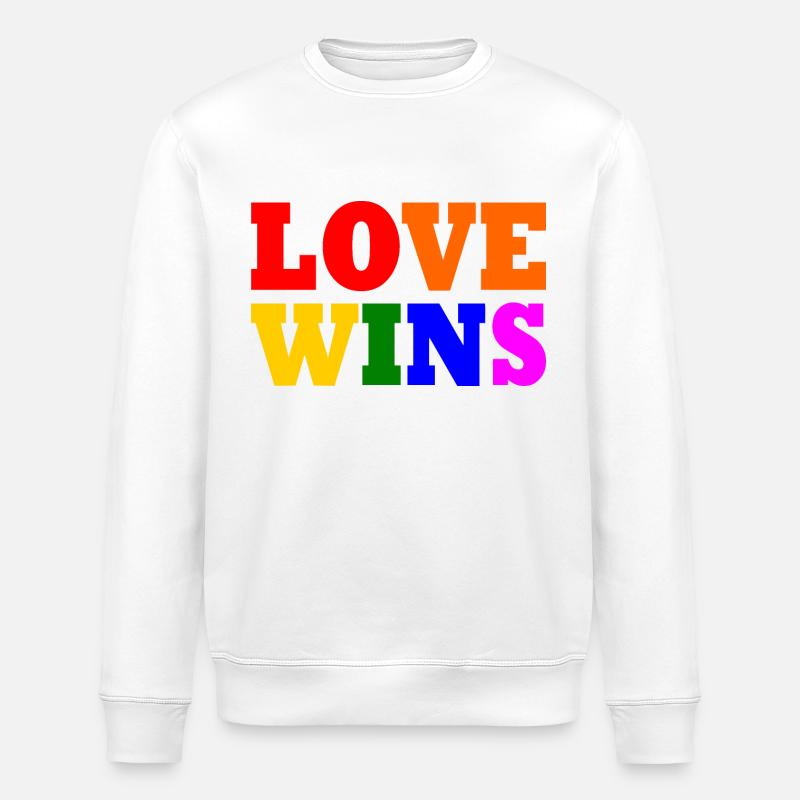 Love wins - Stanley/Stella Unisex Bio-Sweatshirt ROLLER - Weiß
