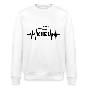 KIEL Herzschlag Hansestadt - Stanley/Stella Unisex Bio-Sweatshirt ROLLER - Weiß - Vorne - Nik (191cm)