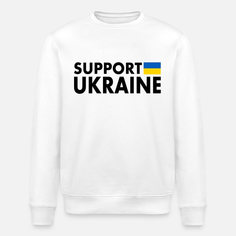 Support ukraine - Stanley/Stella ROLLER Unisex Organic Sweatshirt - white