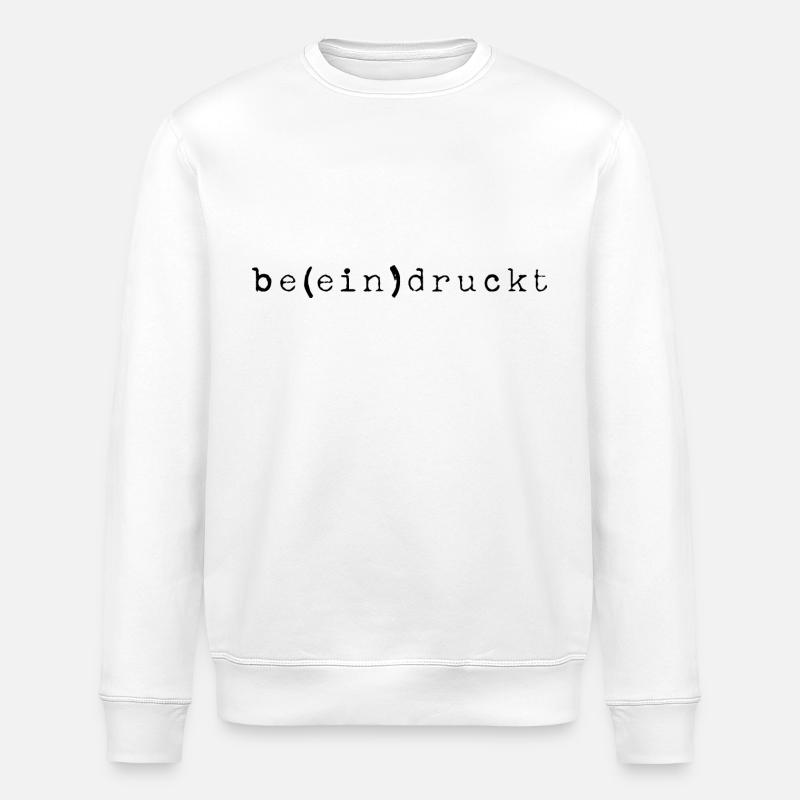 IMPRESSES PUN BLACK - Stanley/Stella ROLLER Unisex Organic Sweatshirt - white