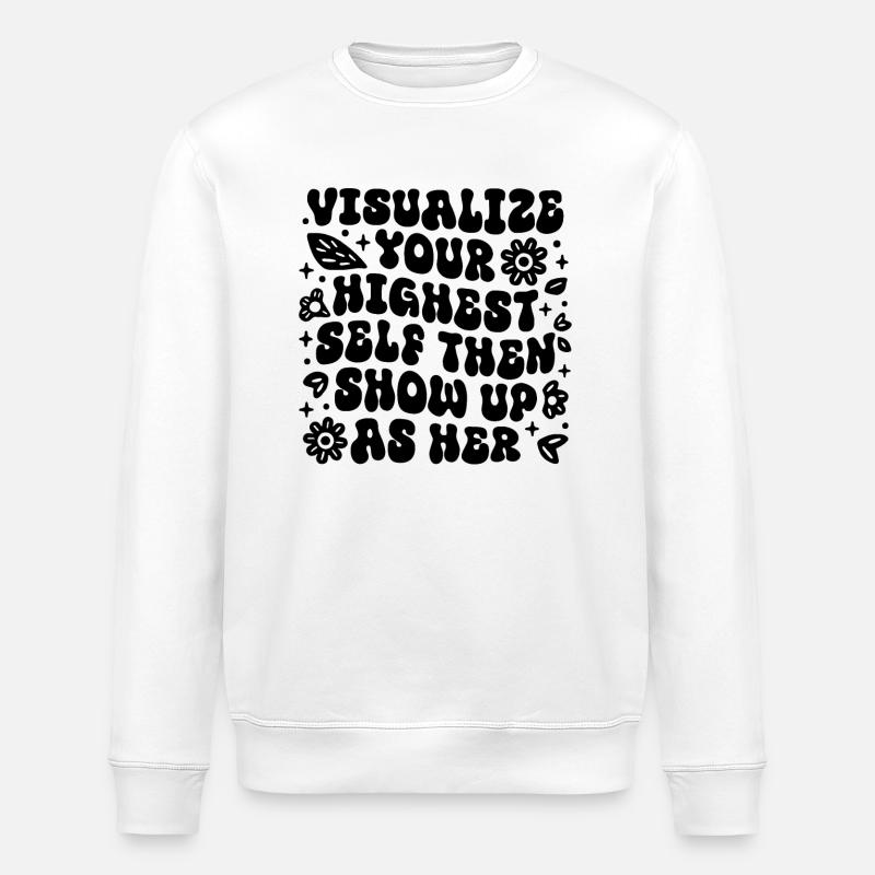 Visualiser loi de l’attraction affirmations - Sweat bio ROLLER Stanley/Stella Unisexe - blanc