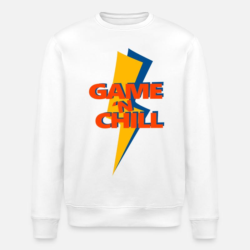 Game 'n Chill - Stanley/Stella ROLLER Unisex Organic Sweatshirt - white