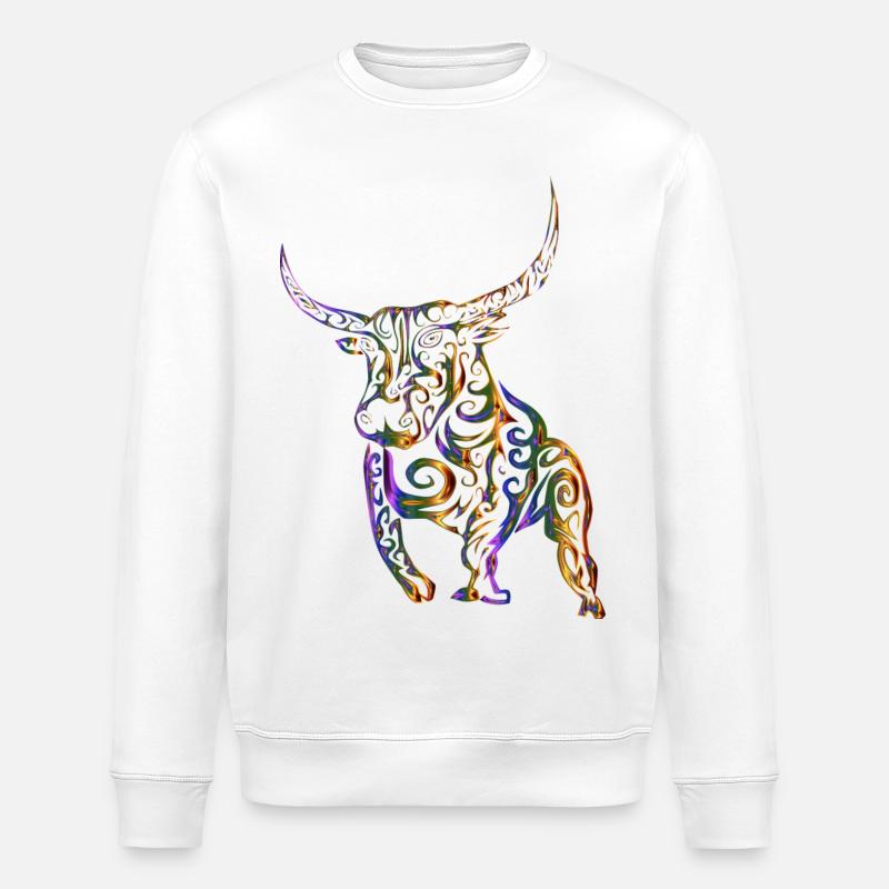 Stier - Stanley/Stella Unisex Bio-Sweatshirt ROLLER - Weiß