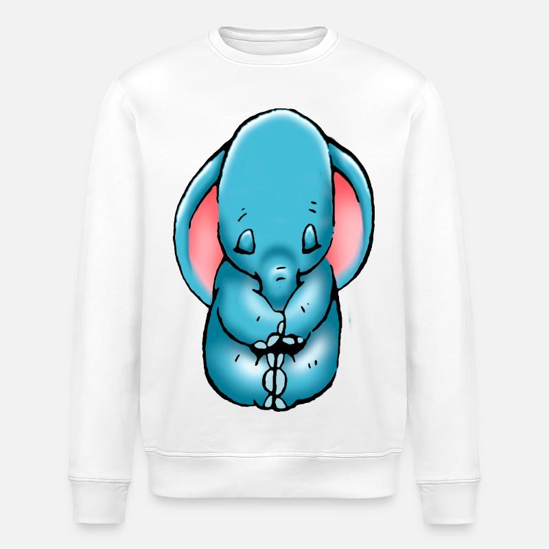 éléphant bébé - Sweat bio ROLLER Stanley/Stella Unisexe - blanc