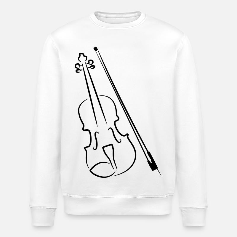 Geige und Bogen - Stanley/Stella Unisex Bio-Sweatshirt ROLLER - Weiß