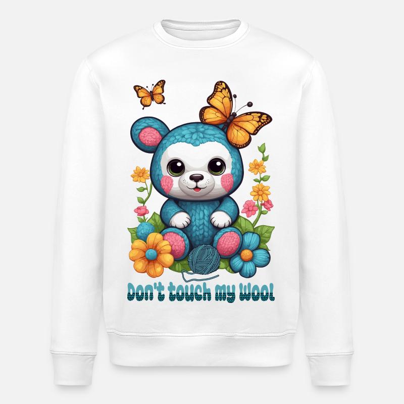 Teddy aus Wolle - Stanley/Stella Unisex Bio-Sweatshirt ROLLER - Weiß