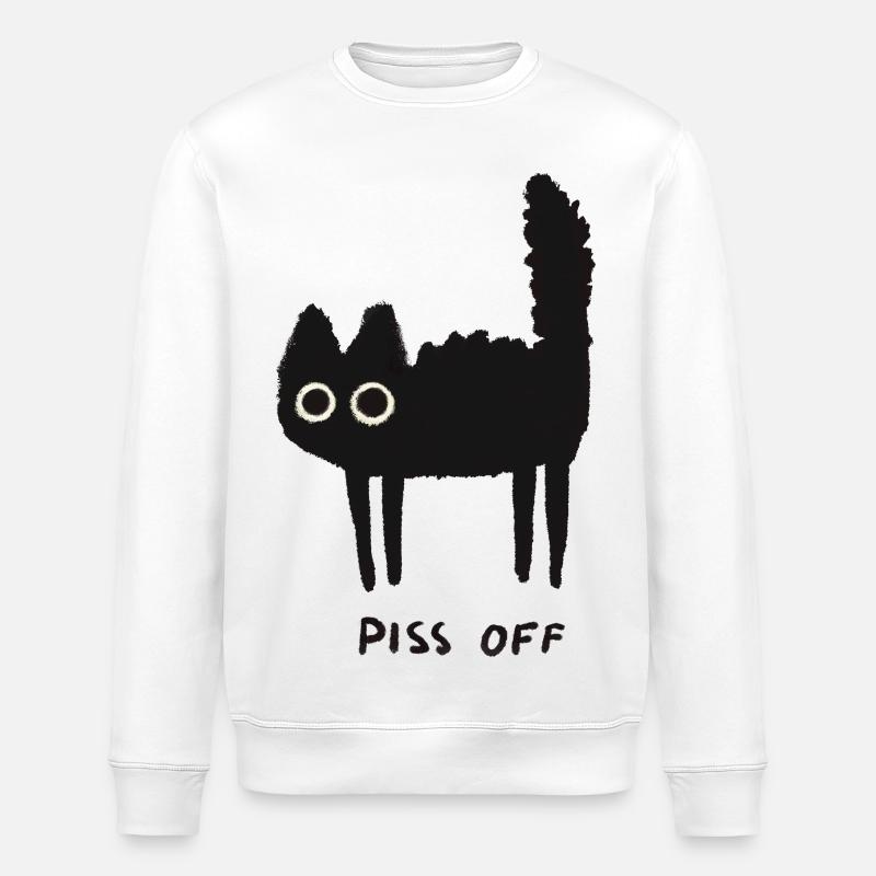 Grumpy Kitty Vibes - Laissez-moi tranquille - Sweat bio ROLLER Stanley/Stella Unisexe - blanc