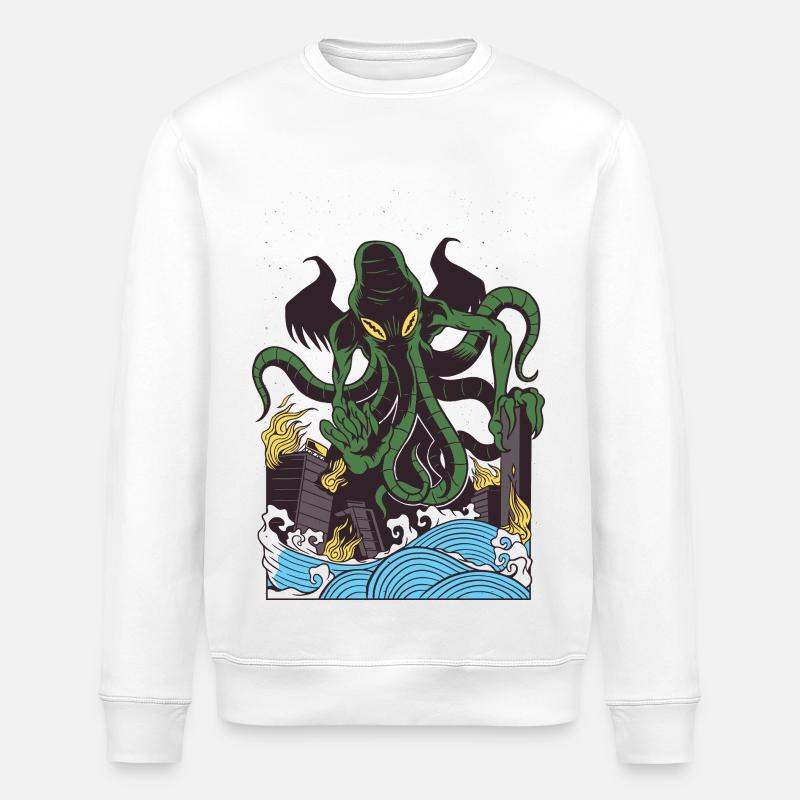 Créature marine - Sweat bio ROLLER Stanley/Stella Unisexe - blanc