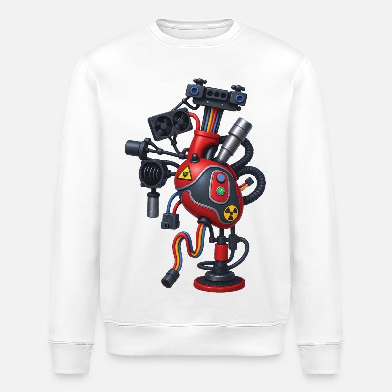 NERD HEART - geek & scifi - Sweat bio ROLLER Stanley/Stella Unisexe - blanc