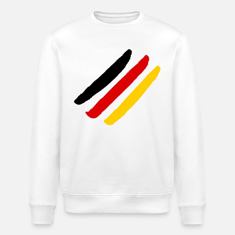 Drapeau allemand - Style Stripes - Sweat bio ROLLER Stanley/Stella Unisexe - blanc