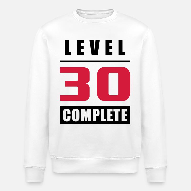 Level 30 - Fertig - Stanley/Stella Unisex Bio-Sweatshirt ROLLER - Weiß