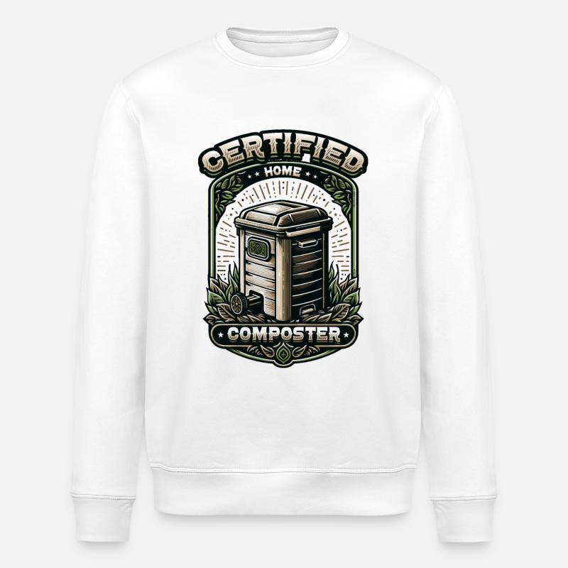Composting Enthusiast Vermiculture Kompostierung - Stanley/Stella Unisex Bio-Sweatshirt ROLLER - Weiß