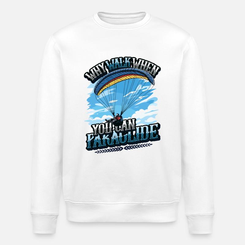 Parachutisme Parachutisme Parapente - Sweat bio ROLLER Stanley/Stella Unisexe - blanc