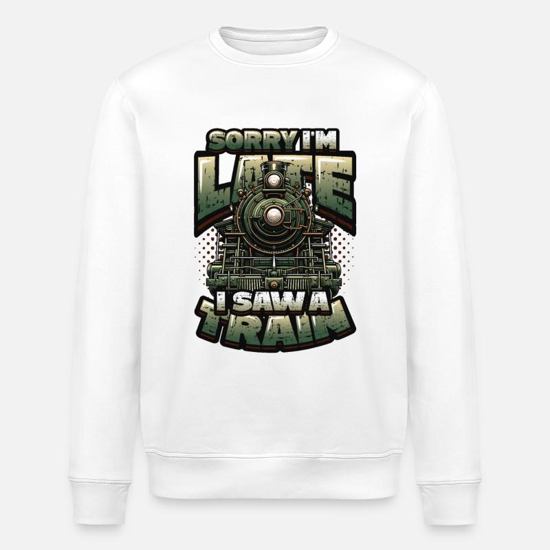 Trainspotting Train Lovers Trains - Sweat bio ROLLER Stanley/Stella Unisexe - blanc