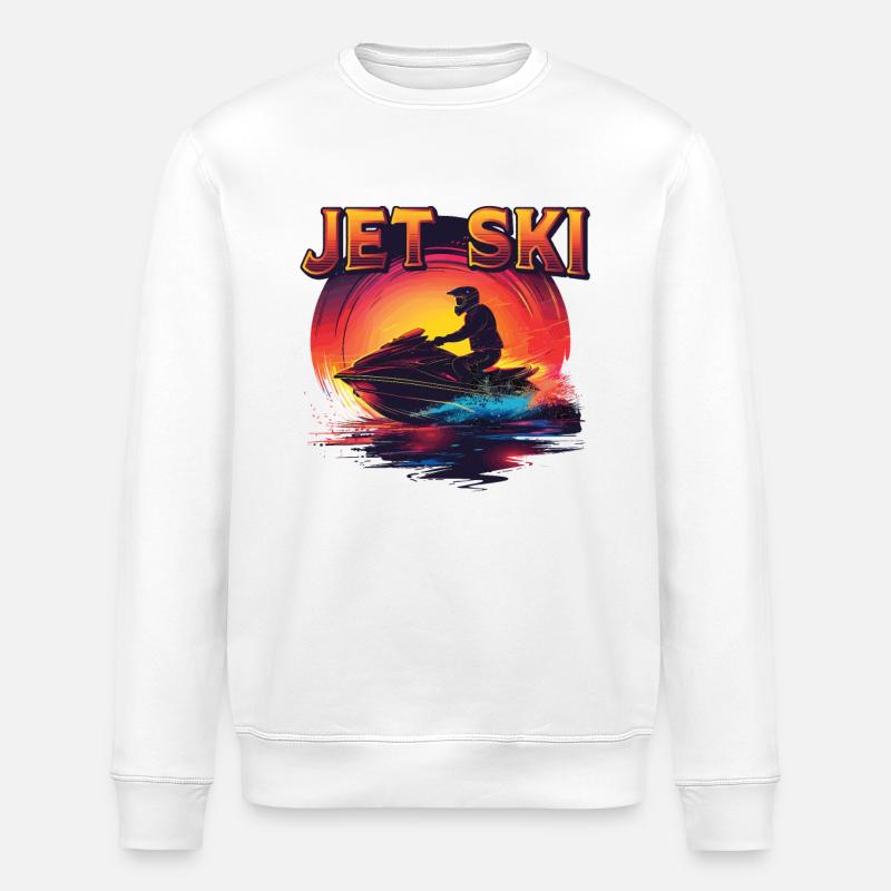 Jet ski aventure Rétro été - Sweat bio ROLLER Stanley/Stella Unisexe - blanc