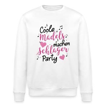 Coole Mädels machen Schlager Party - Schlagermusik - Stanley/Stella Unisex Bio-Sweatshirt ROLLER - Weiß - Vorne - Nik (191cm)