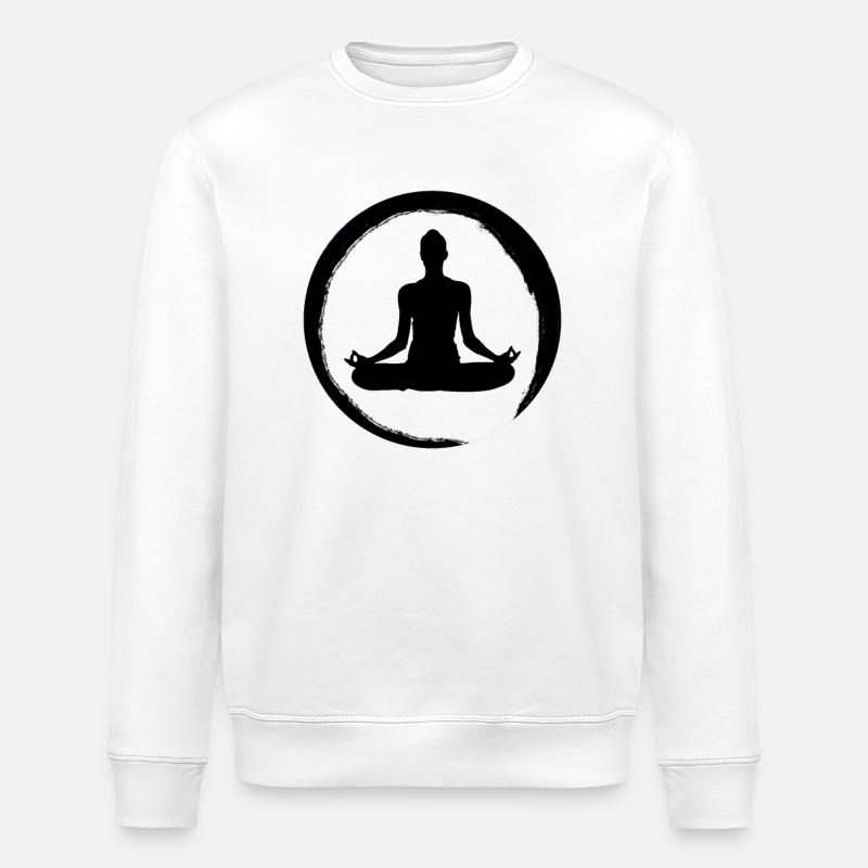 Zen Circle Buddhismus - Stanley/Stella Unisex Bio-Sweatshirt ROLLER - Weiß