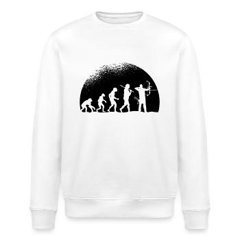 Evolution Bogenschießen - Stanley/Stella Unisex Bio-Sweatshirt ROLLER - Weiß - Vorne - Nik (191cm)