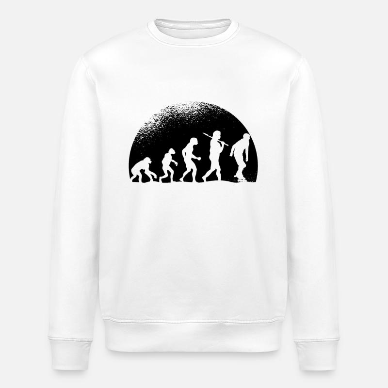 Evolution Rollschuh - Stanley/Stella Unisex Bio-Sweatshirt ROLLER - Weiß