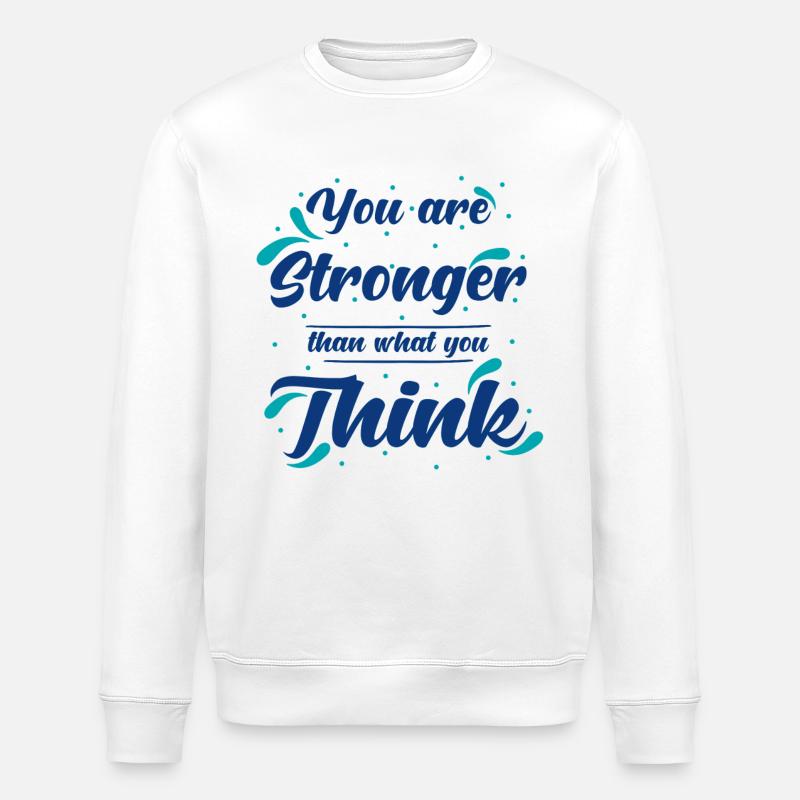 Inspiration Zitat Selbstwert - Stanley/Stella Unisex Bio-Sweatshirt ROLLER - Weiß