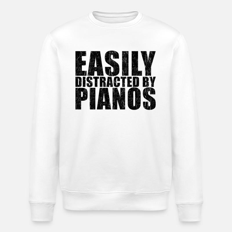 Pianist Geschenk - Stanley/Stella Unisex Bio-Sweatshirt ROLLER - Weiß