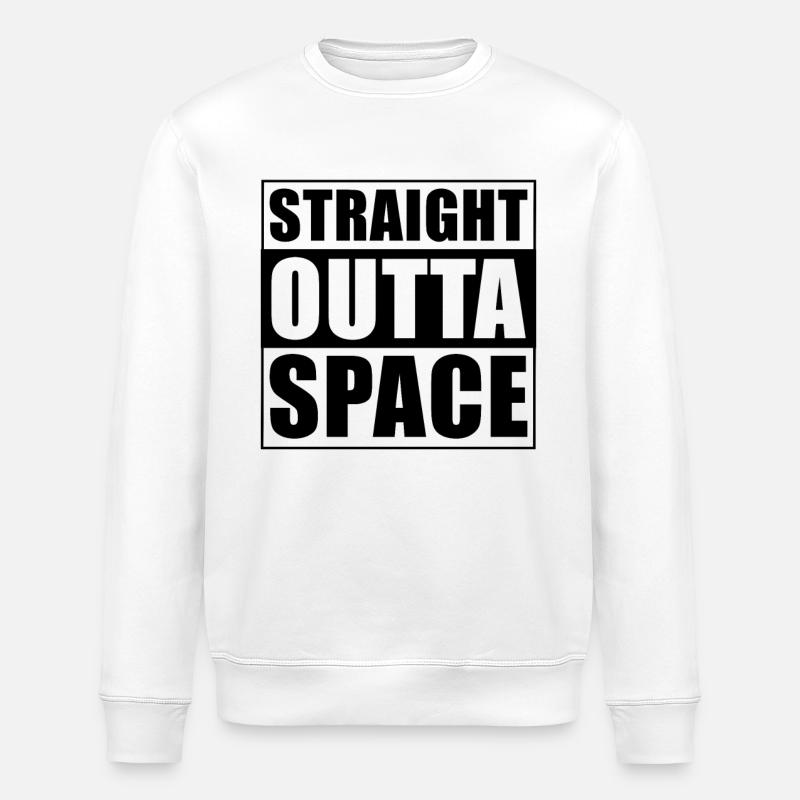 Straight outta Space - Stanley/Stella Unisex Bio-Sweatshirt ROLLER - Weiß