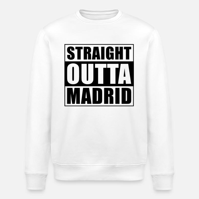 Straight outta Madrid - Stanley/Stella Unisex Bio-Sweatshirt ROLLER - Weiß