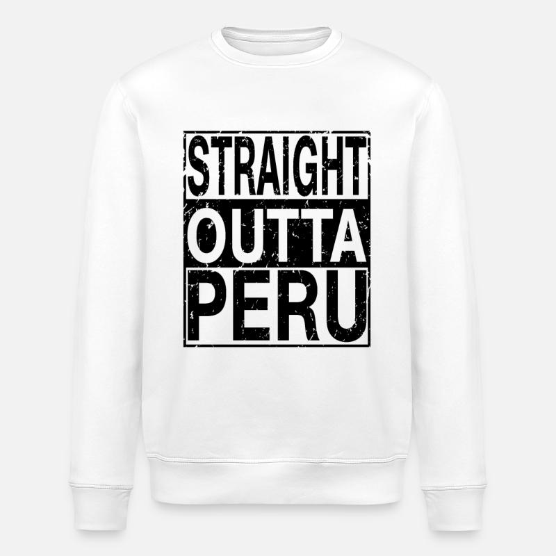 Peru Straight outta Peru - Stanley/Stella Unisex Bio-Sweatshirt ROLLER - Weiß