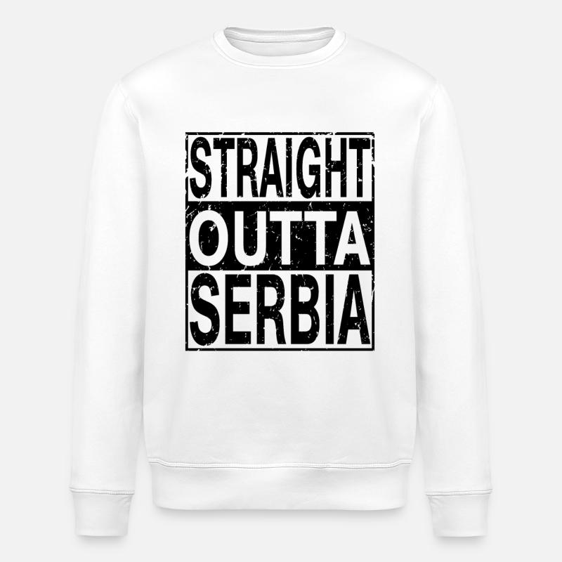 Serbie Straight outta Serbie - Sweat bio ROLLER Stanley/Stella Unisexe - blanc