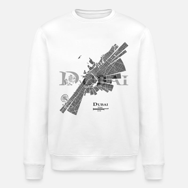 Dubai plan - Sweat bio ROLLER Stanley/Stella Unisexe - blanc