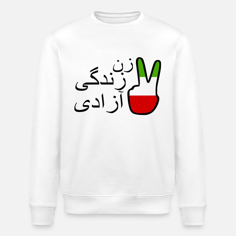 Jin jiyan azadi زن زندگی آزادی - Stanley/Stella Unisex Bio-Sweatshirt ROLLER - Weiß