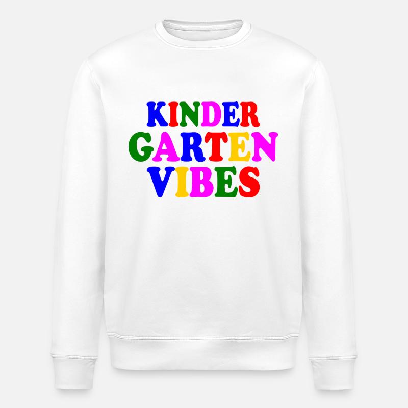 kindergarten vibes - Sweat bio ROLLER Stanley/Stella Unisexe - blanc
