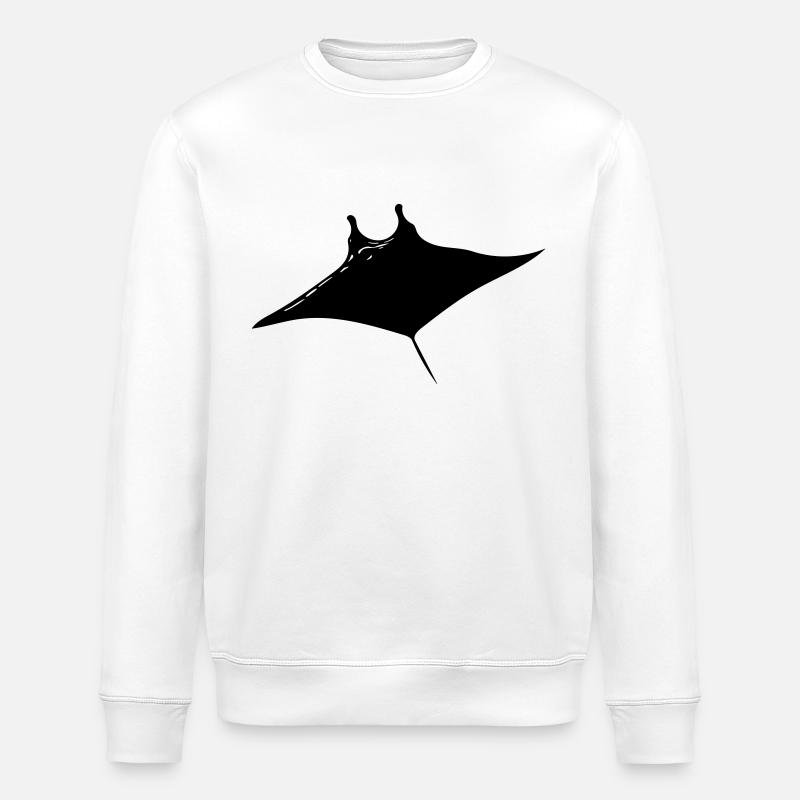Manta Rays Vector Style - Stanley/Stella ROLLER Unisex Organic Sweatshirt - white
