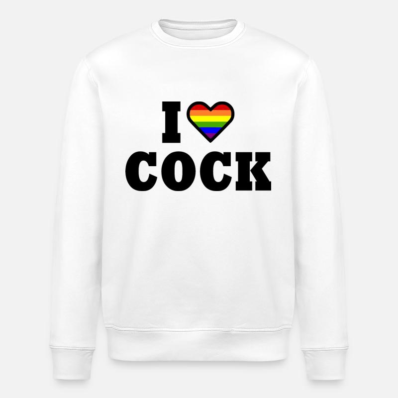 I love cock - Stanley/Stella Unisex Bio-Sweatshirt ROLLER - Weiß