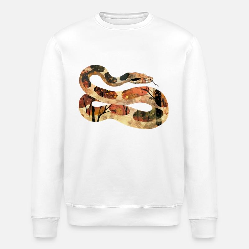 Boa constrictor - Stanley/Stella ROLLER Unisex Organic Sweatshirt - white