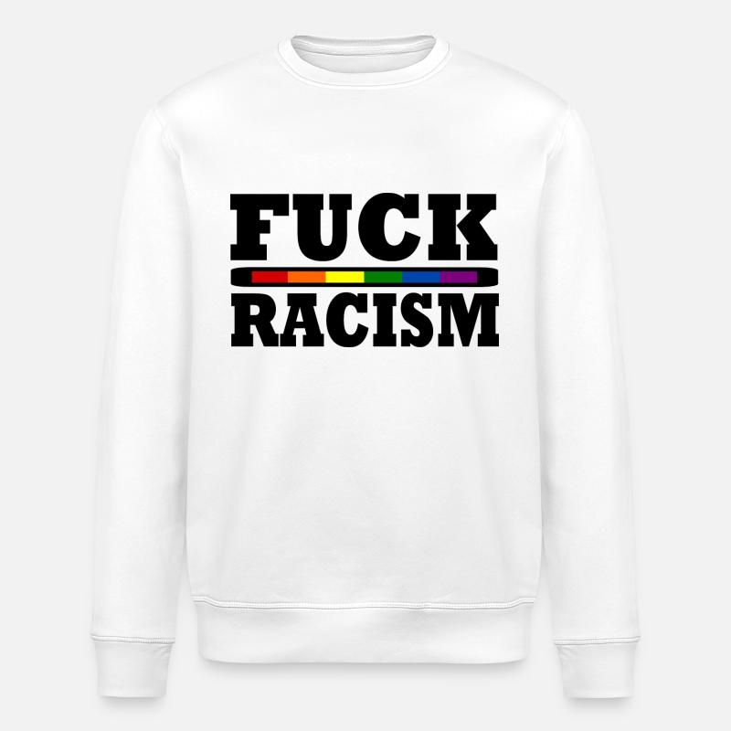 Baiser le racisme - Sweat bio ROLLER Stanley/Stella Unisexe - blanc