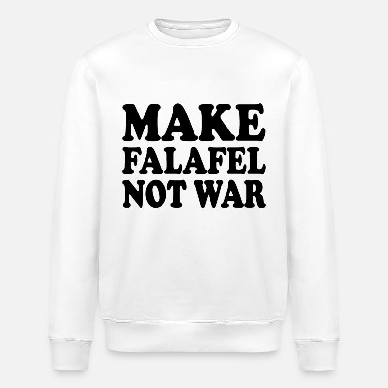 Make falafel not war - Sweat bio ROLLER Stanley/Stella Unisexe - blanc