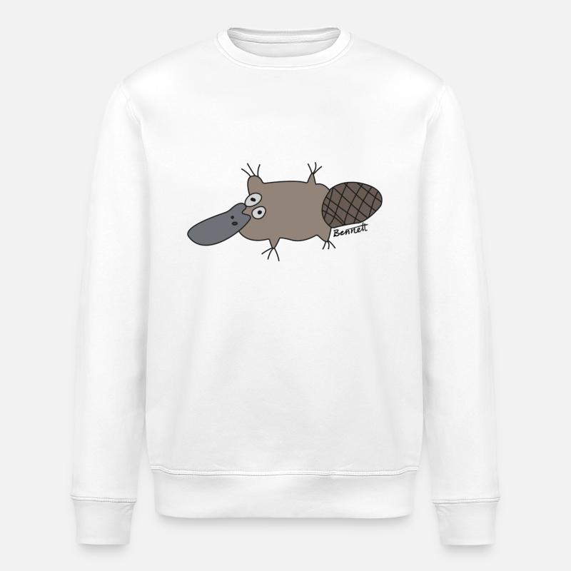 Platypus 2 - Stanley/Stella ROLLER Unisex Organic Sweatshirt - white