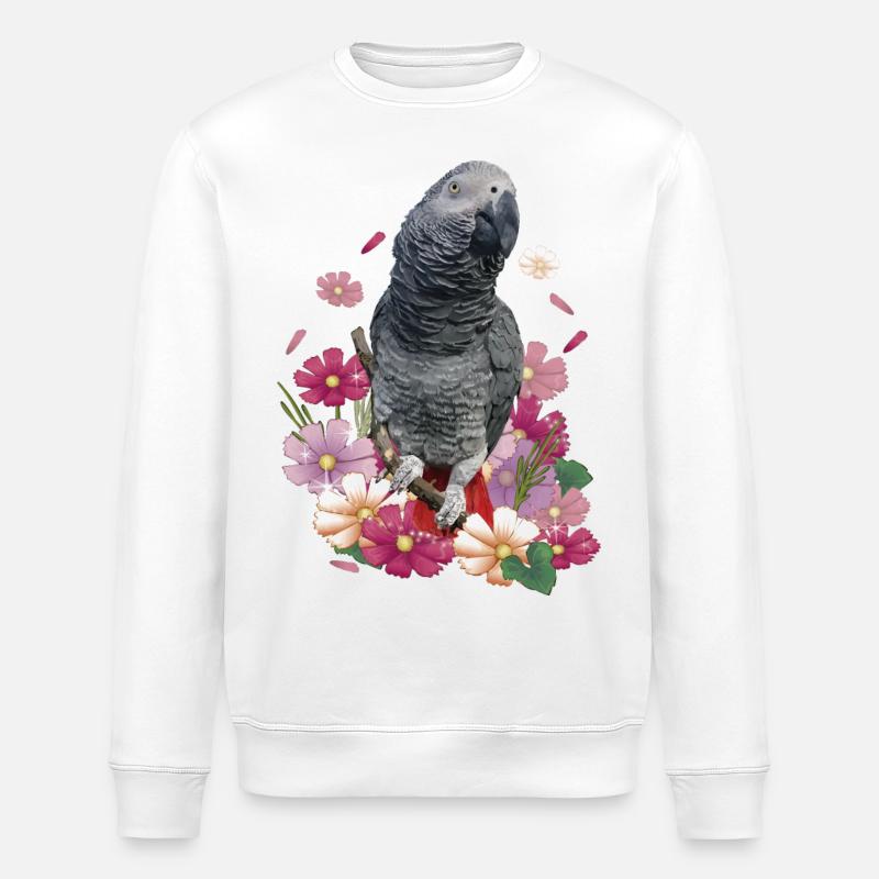 Der graue Papagei - Stanley/Stella Unisex Bio-Sweatshirt ROLLER - Weiß