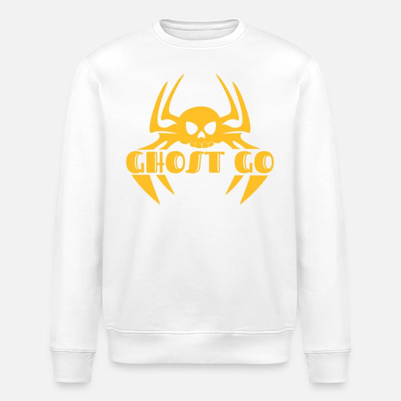 Ghost Go Spooky Season - Stanley/Stella ROLLER Unisex Organic Sweatshirt - white