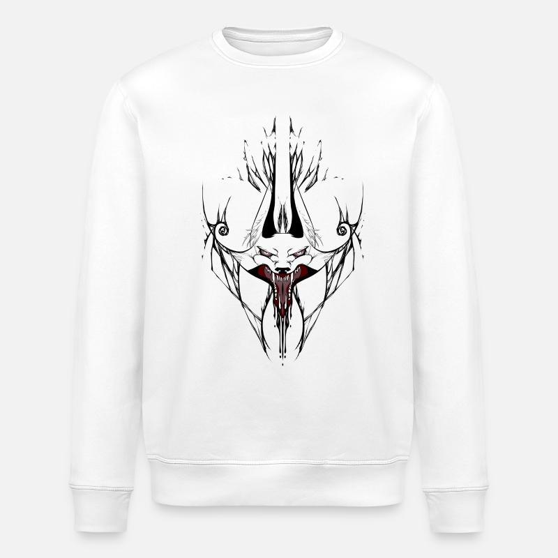 loup - Sweat bio ROLLER Stanley/Stella Unisexe - blanc