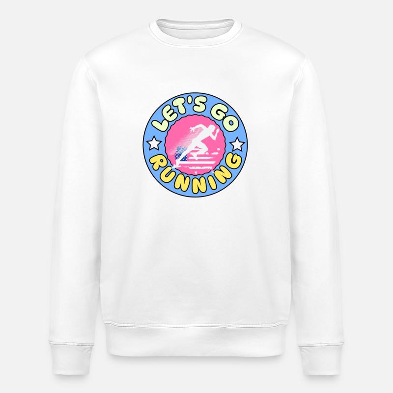 Let's go running - Stanley/Stella ROLLER Unisex Organic Sweatshirt - white