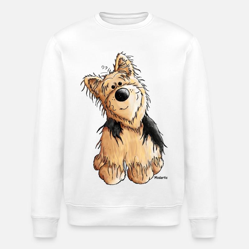 Yorkshire Terrier - Hund - Stanley/Stella Unisex Bio-Sweatshirt ROLLER - Weiß