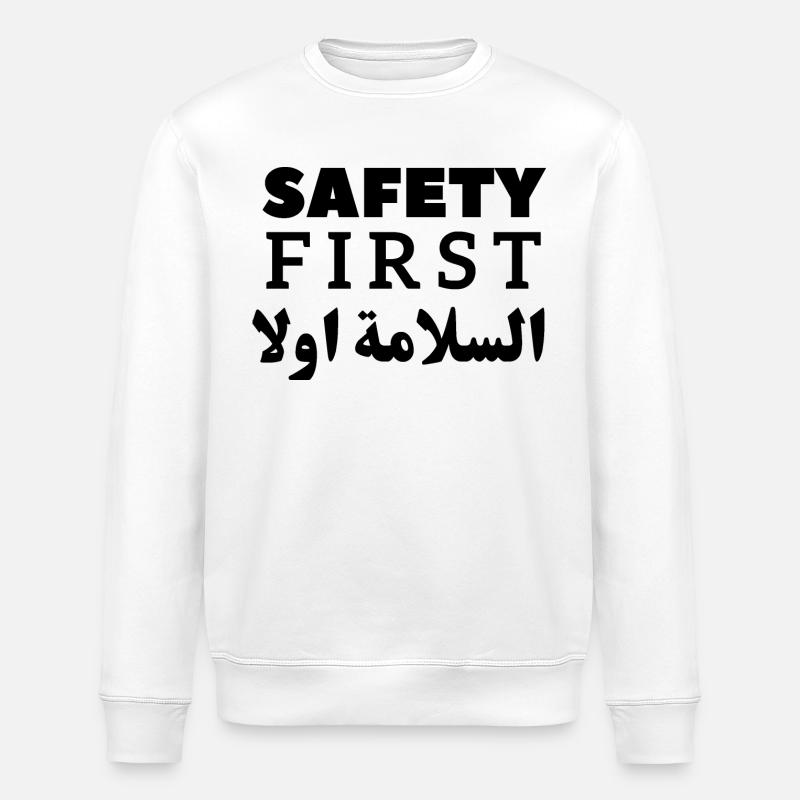 Safety First - Geschenk der Sicherheitskampagne - Stanley/Stella Unisex Bio-Sweatshirt ROLLER - Weiß