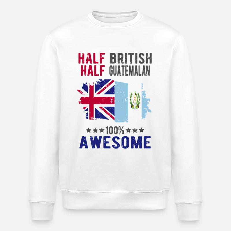 Moitié britannique moitié guatémaltèque - Sweat bio ROLLER Stanley/Stella Unisexe - blanc